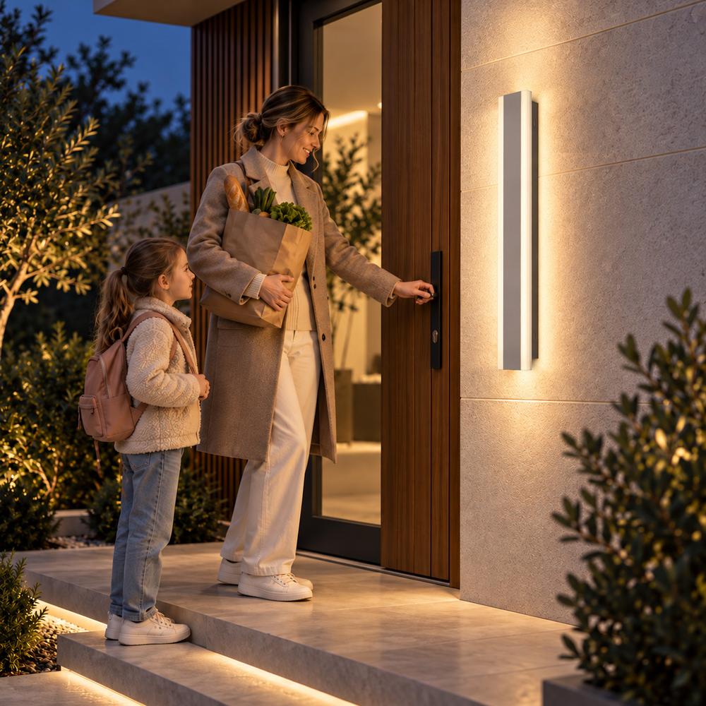 Fasad LED-vägglampa JNH036-G 90 svart