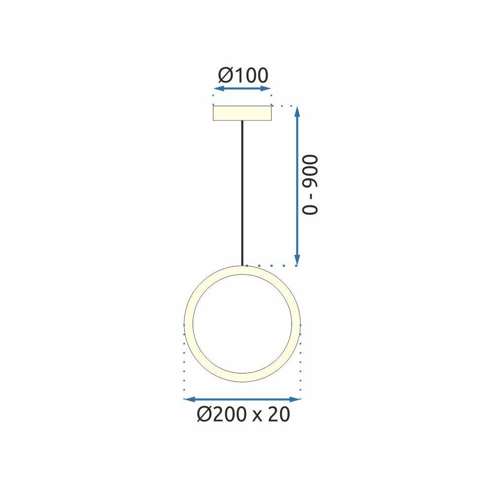 LED Pendellampa G112-CP Gold