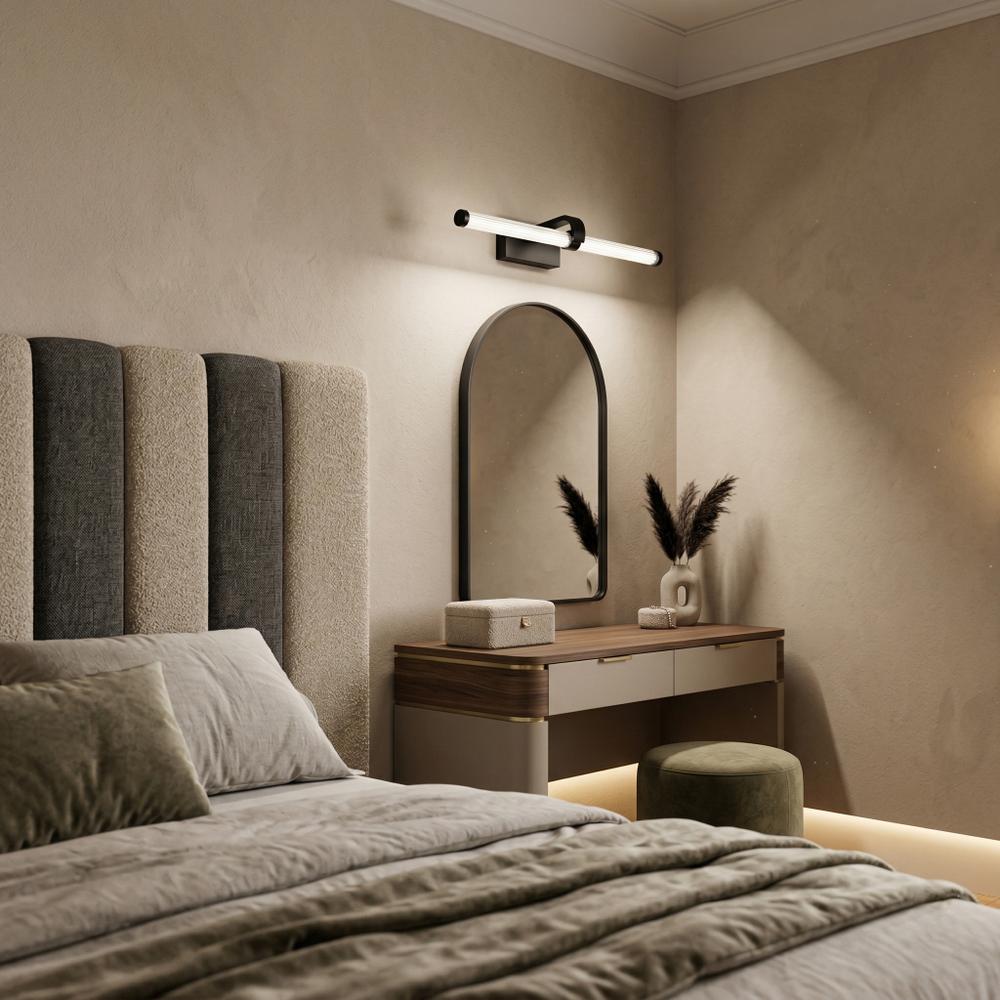 Badrum vägg LED-lampa APP1887-1W 40cm BLACK