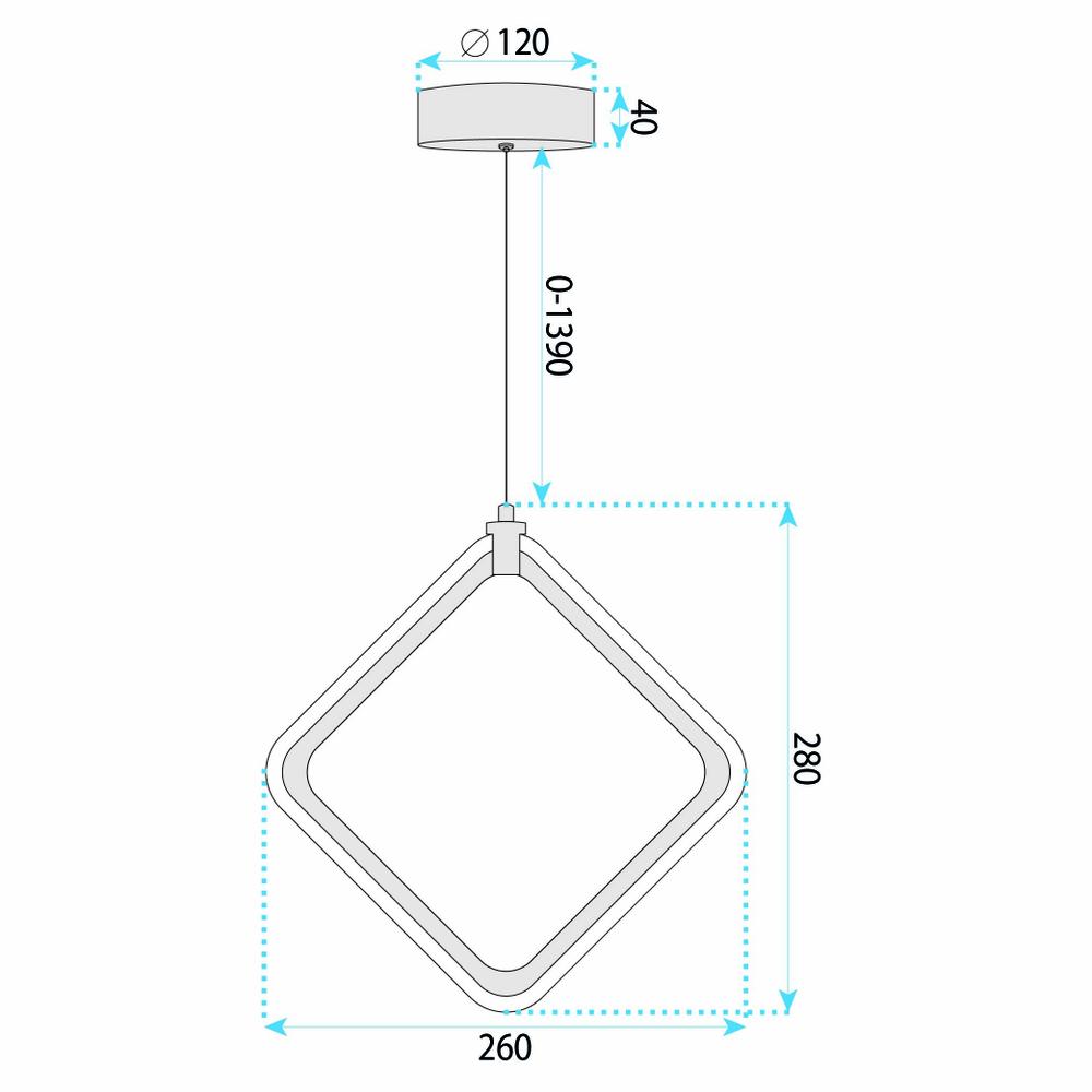LED-pendellampa LHJ127-W Krom