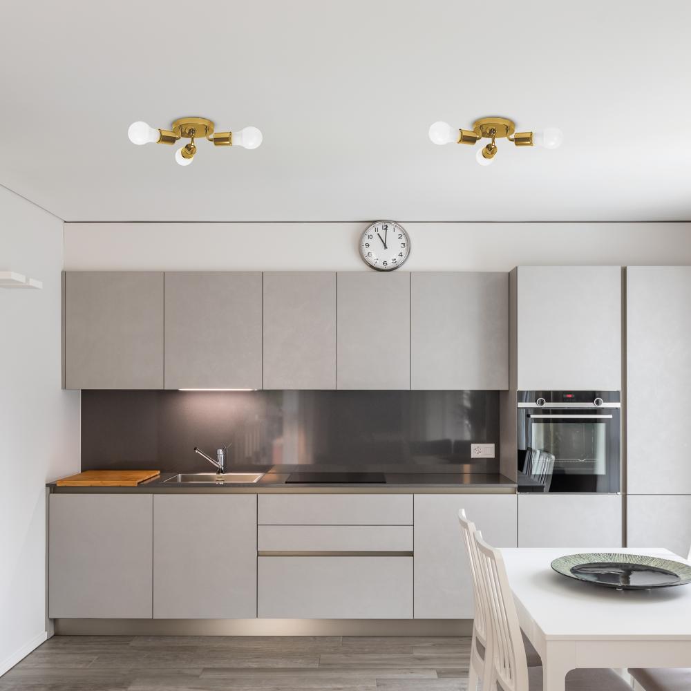 Trefaldig takplafond i metall APP704-3C guld
