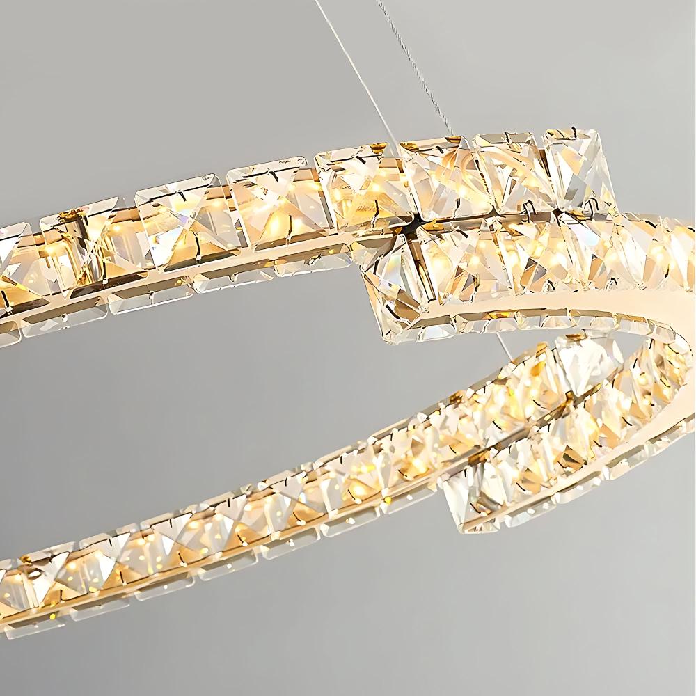 HÄNGANDE LED TAKLAMPA APP1771-CP GULD 60 cm