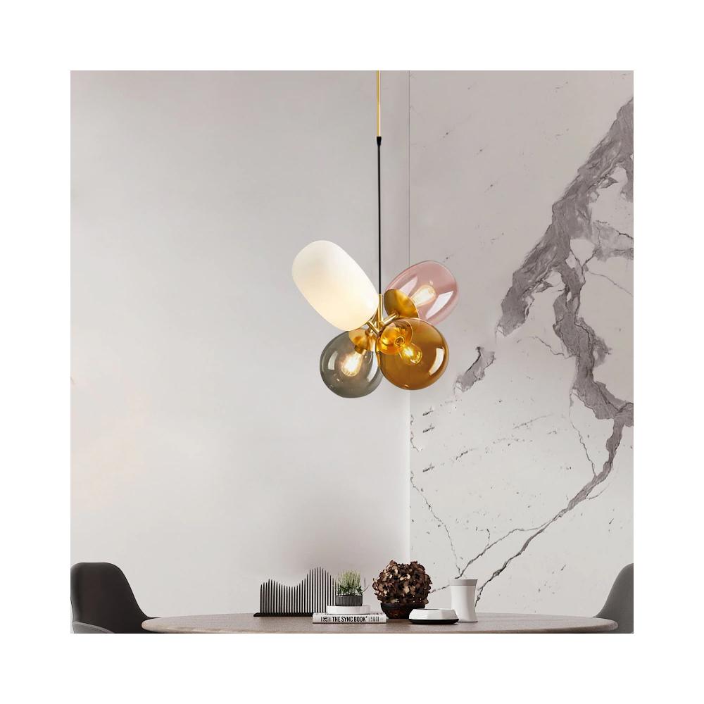 Glaspendellampa för Tak APP436-4C Multicolor