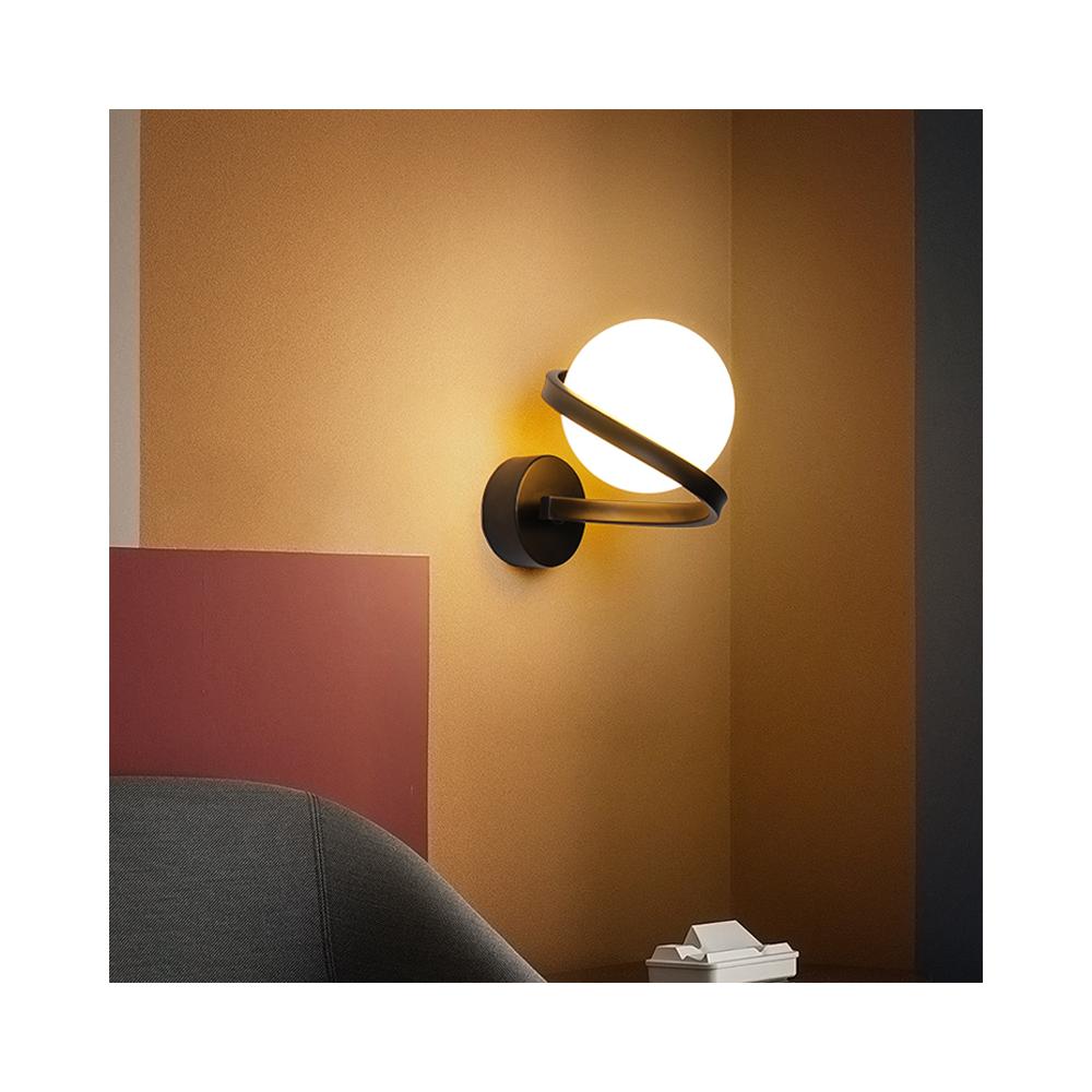 VÄGGLAMPA VÄGGLJUS APP1209-1W Svart