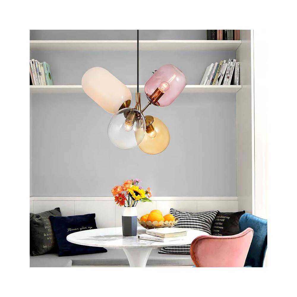 Glaspendellampa för Tak APP436-4C Multicolor