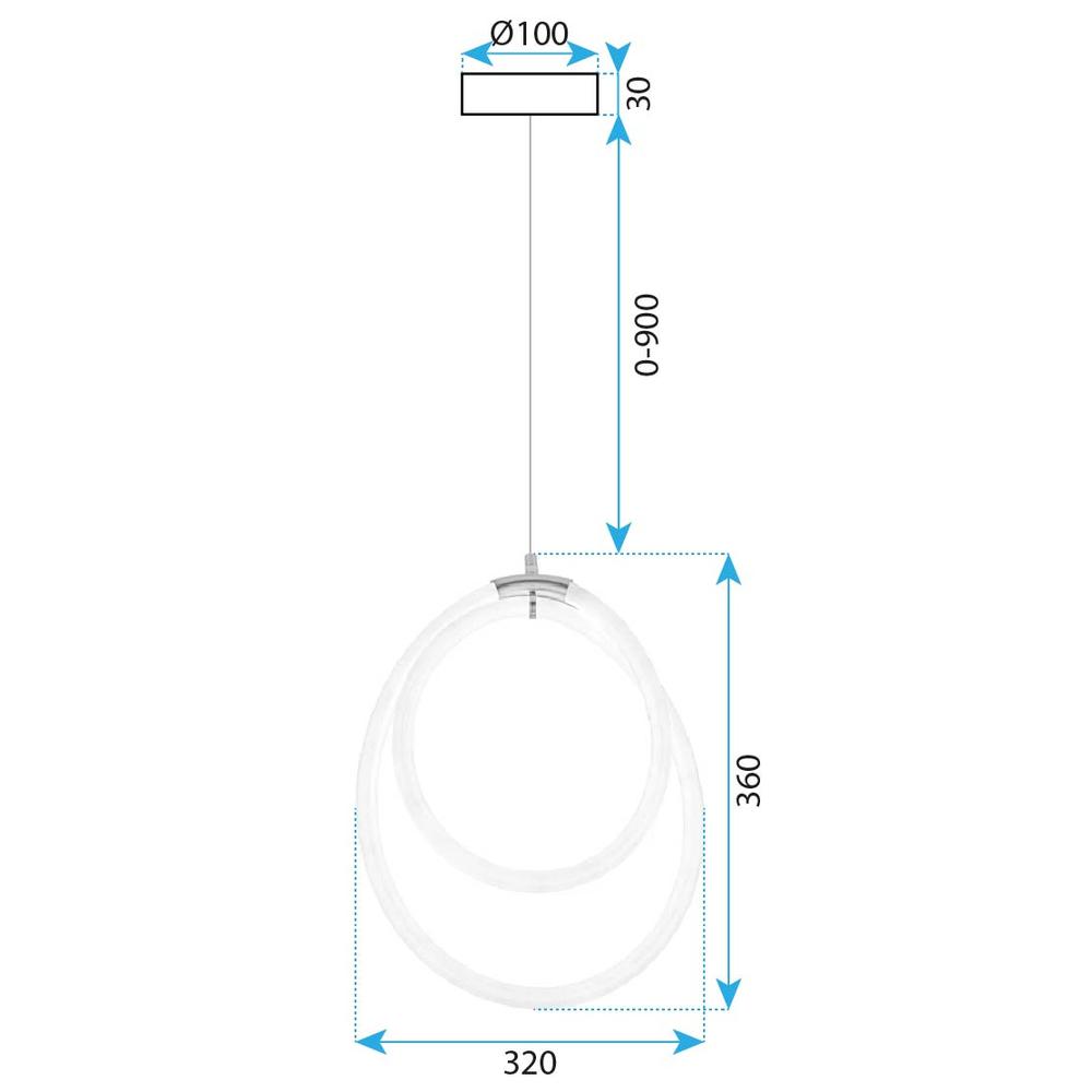 HÄNGLAMPA LED G021-CP Guld