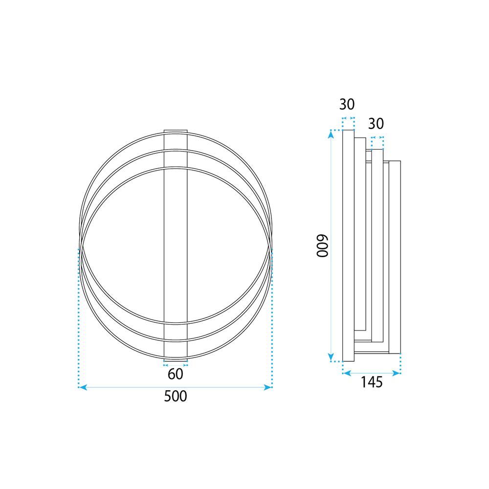 Taklampa LED SWE058-C BLACK