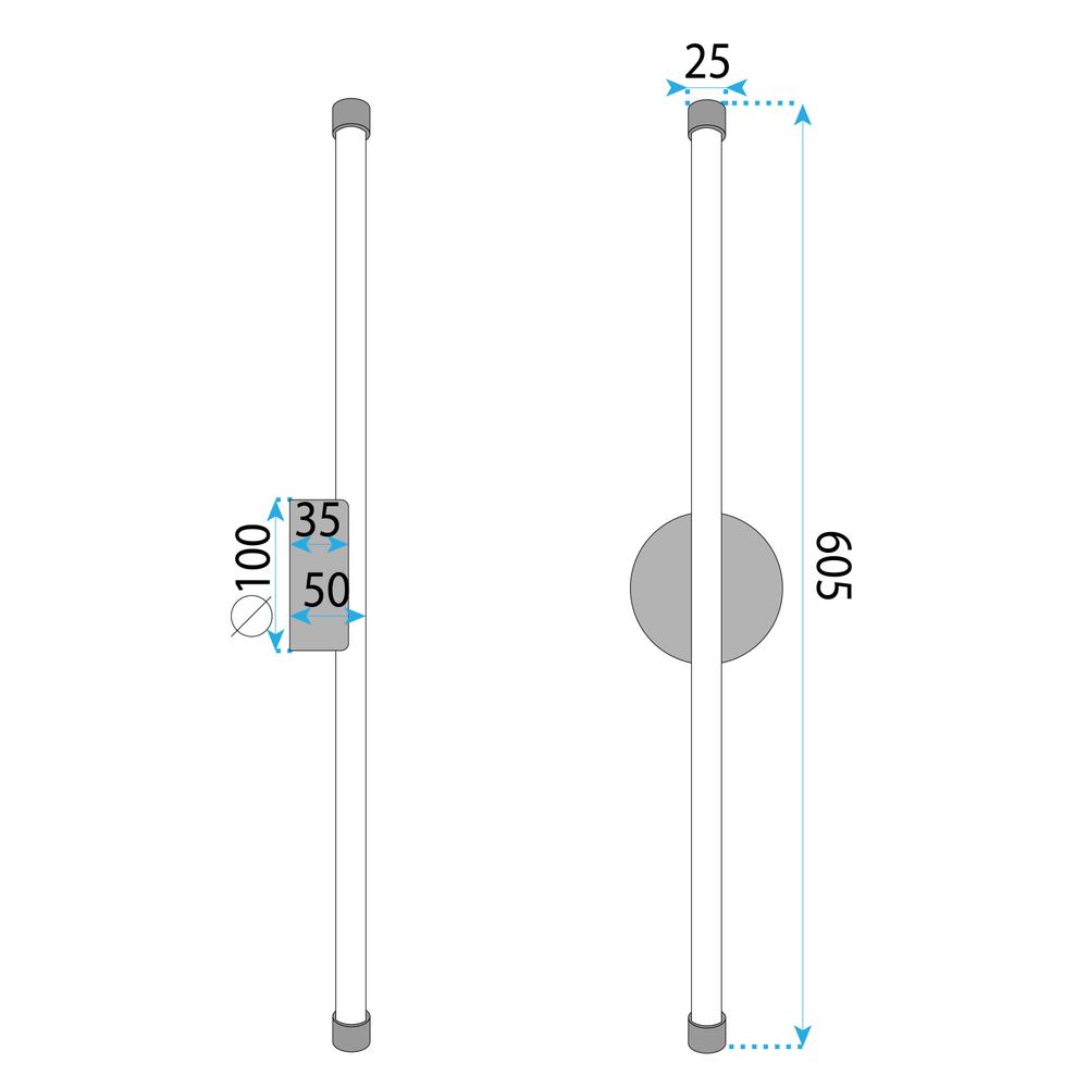 VÄGGLAMPA LED LHJ069-W SVART