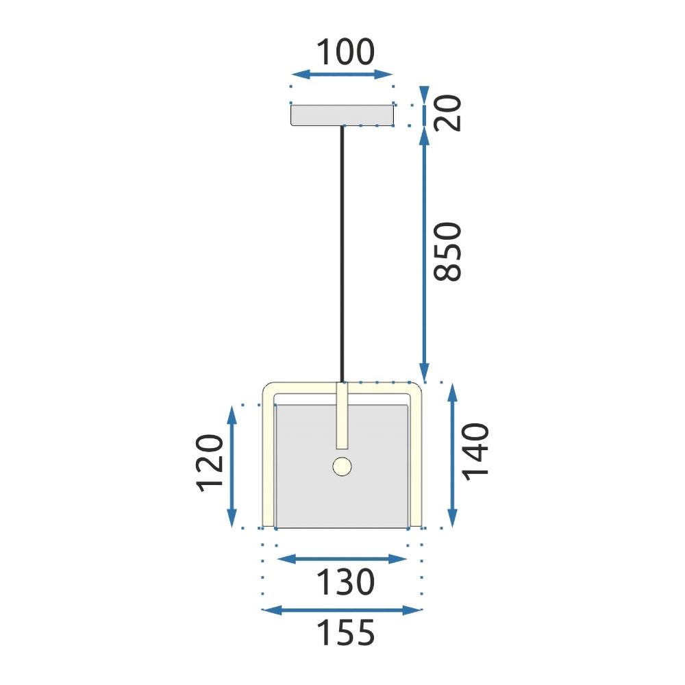 Taklampa APP934-1CP Elegent Svart