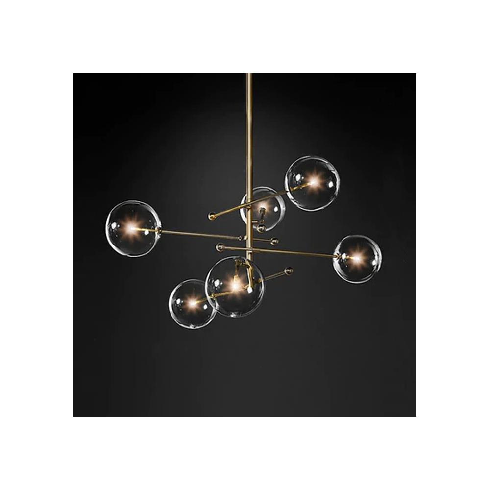 Hänglampa Glasbollar 6 st APP919-6CP Guld