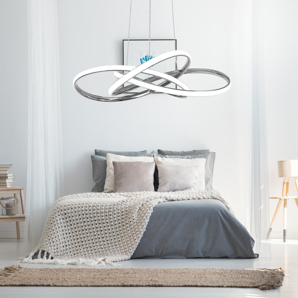 Modern taklampa LED + FJÄRRKONTROLL APP816-CP Node Krom