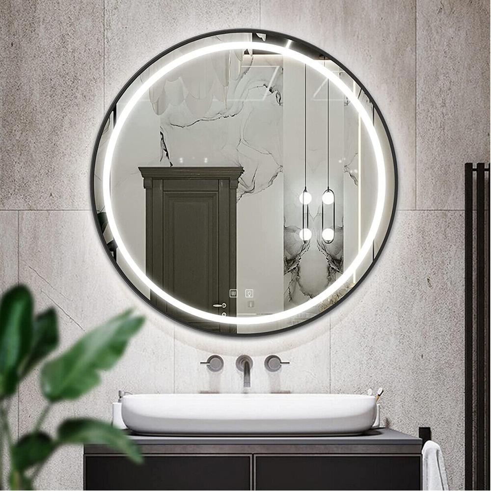 LED-VÄGGSPEGEL 50 cm MMJ Svart