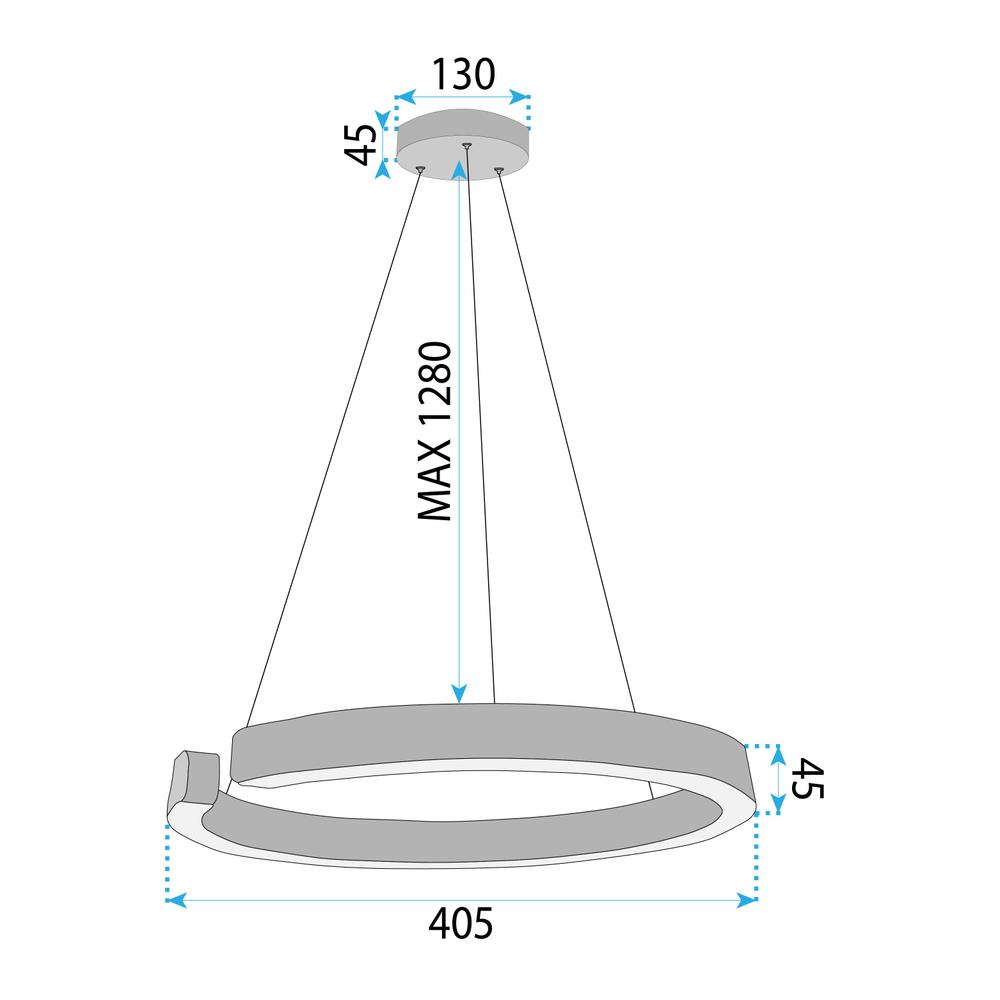 HÄNGLAMPA LED LHJ052-CP1 C BORSTAT GULD 40CM
