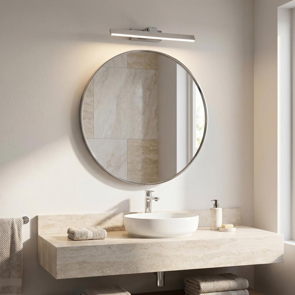 Badrum vägg LED-lampa SWE001-1W 43cm CHROME
