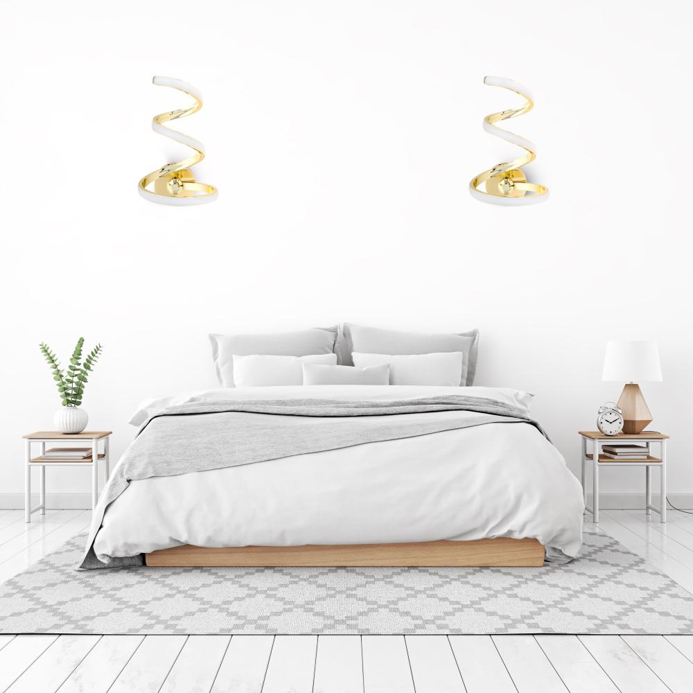 VÄGGLAMPA LED-VÄGGLAMPA SPRING UP APP830-W Guld