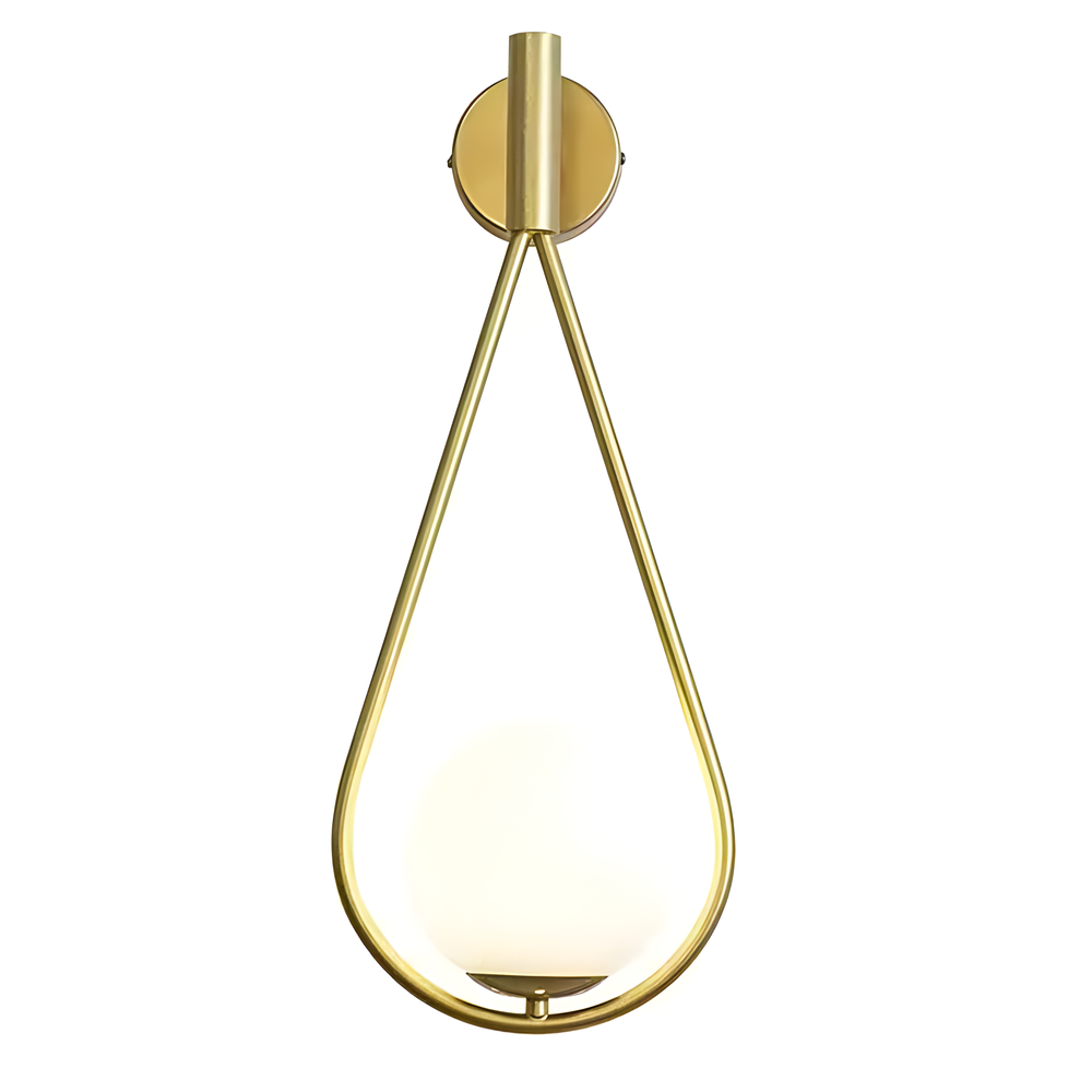 Vägglampa Klot Glas G094-1W Guld Vit