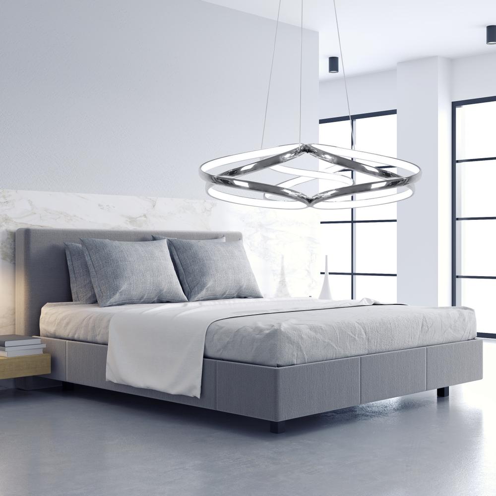 Modern takarmatur LED för tak + FJÄRRKONTROLL APP795-CP Flat Krom