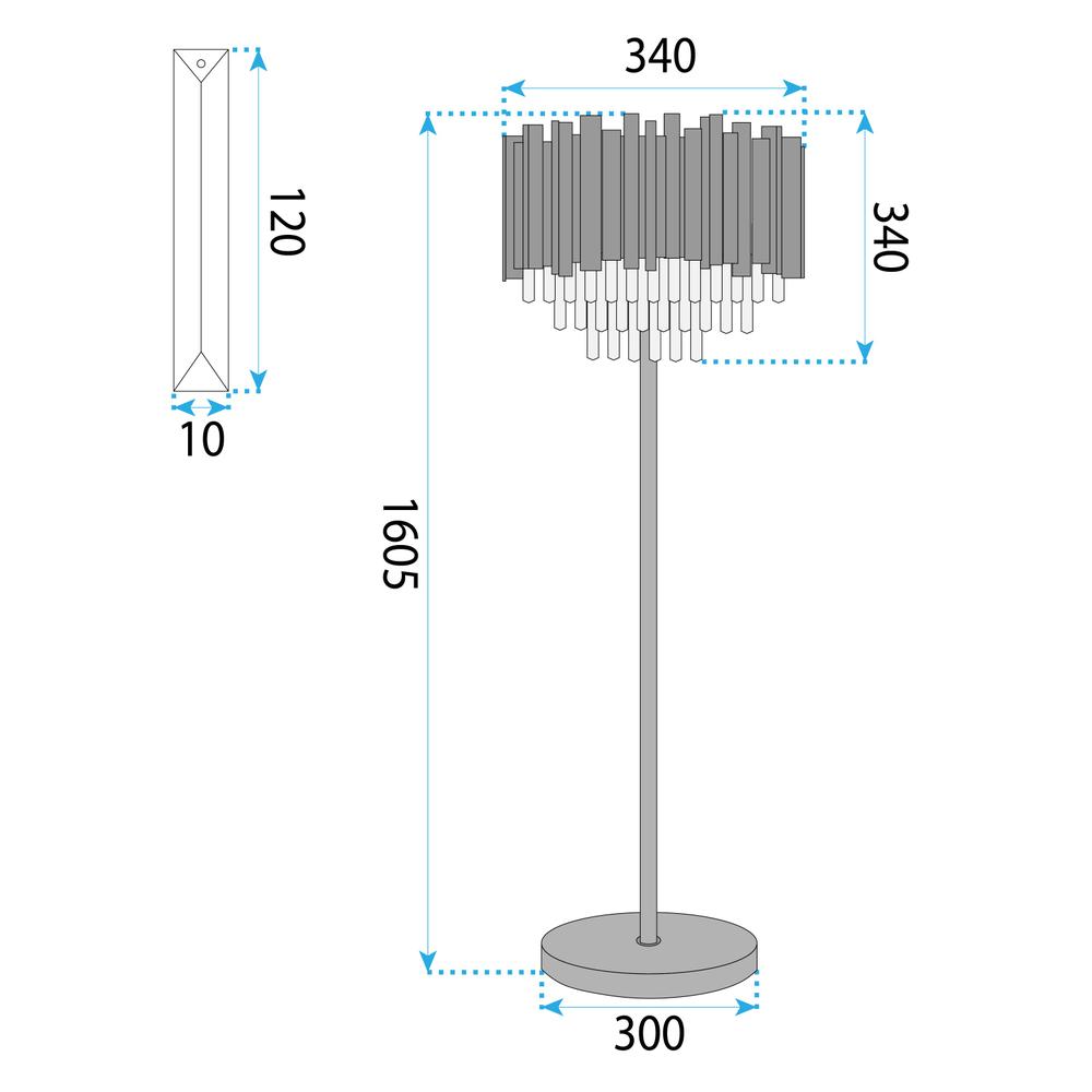 Stående Golvlampa APP1715-3F Svart