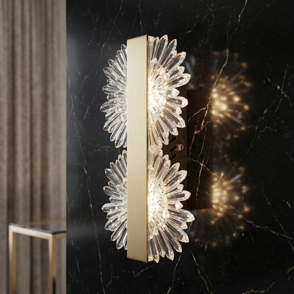 VÄGGLAMPA LED G147-2W GULD BORSTAD GULD