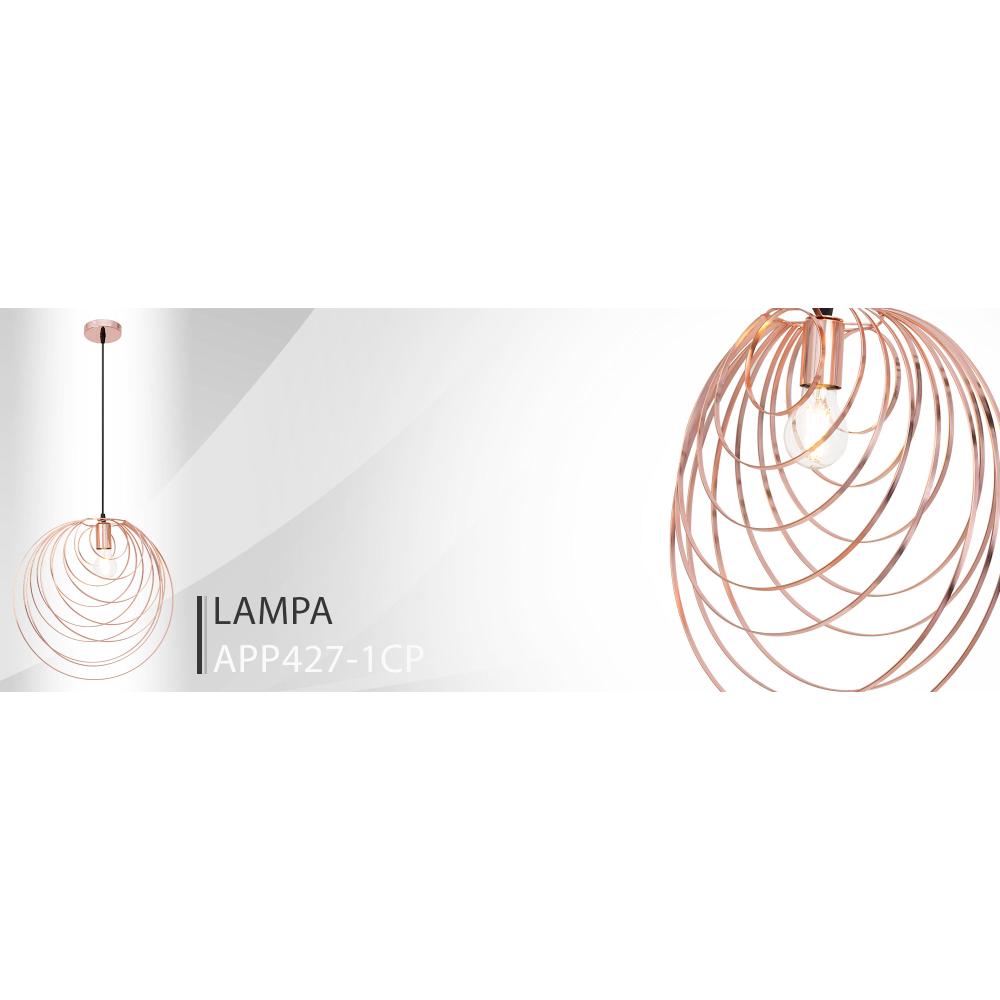 TAKLAMPA GEOMETRISK APP427-1CP Roséguld