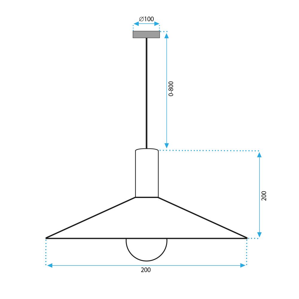 Taklampa Hängande APP1084-1CP