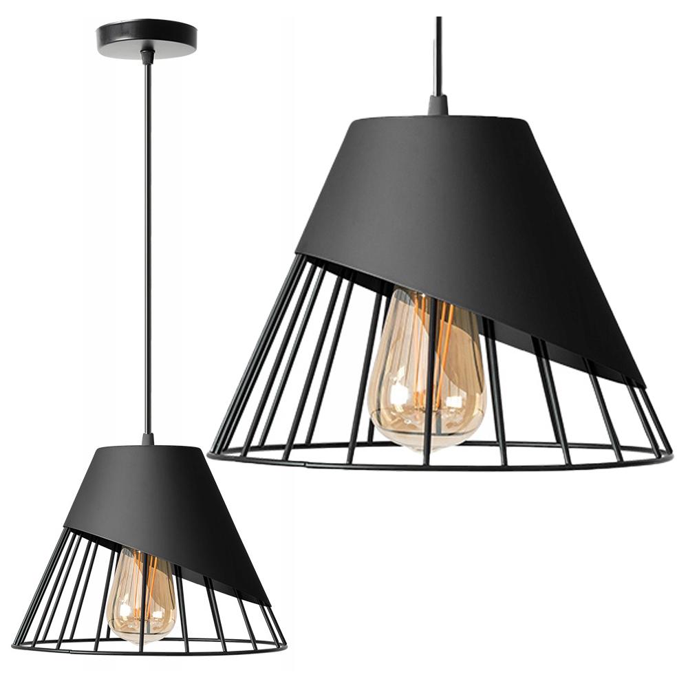 TAKLAMPA HÄNGENDE METALLSKÄRM APP227-1CP SVART