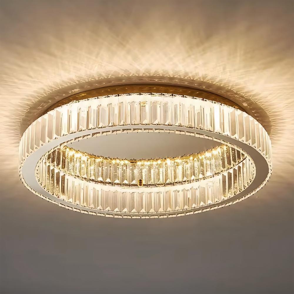 KRYSZTALLOPPLYSNING PLAFOND APP1722-C 50 cm BORSTAD GULD