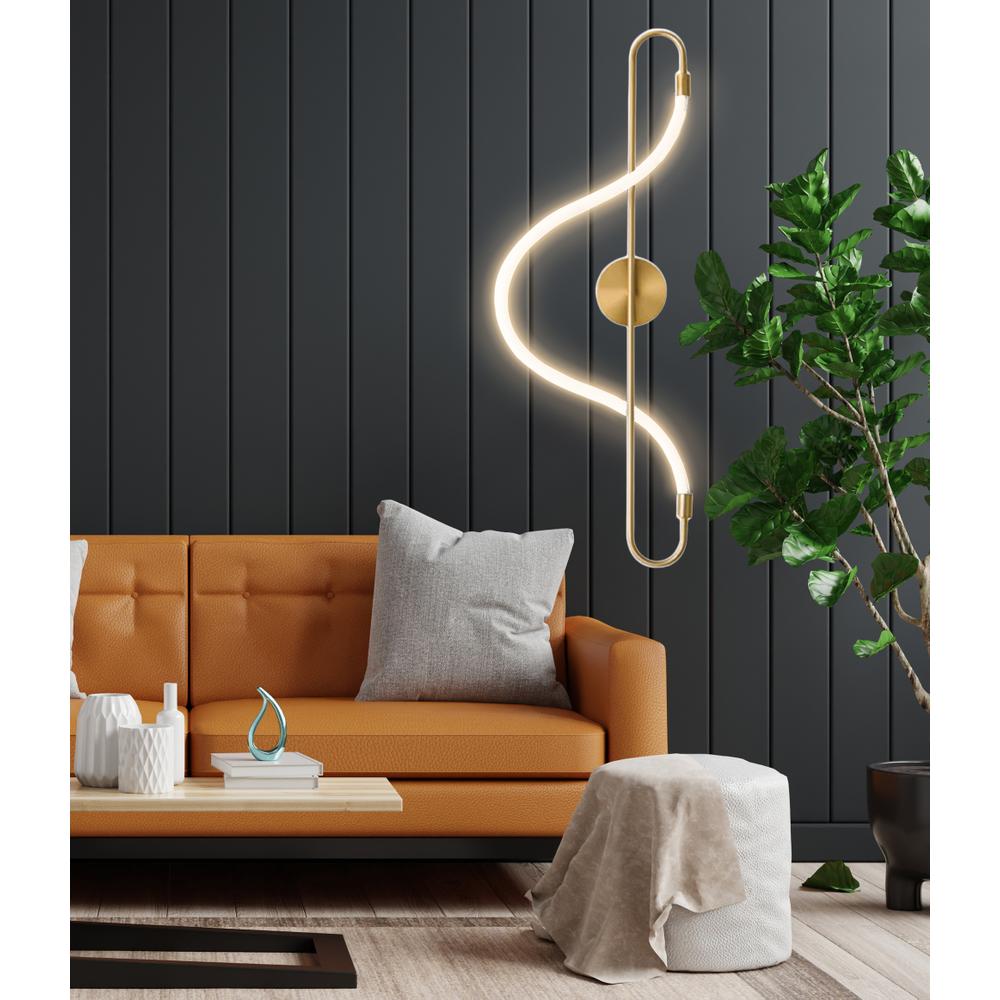 Vägglampa väggarmatur LED APP858-W Long Guld