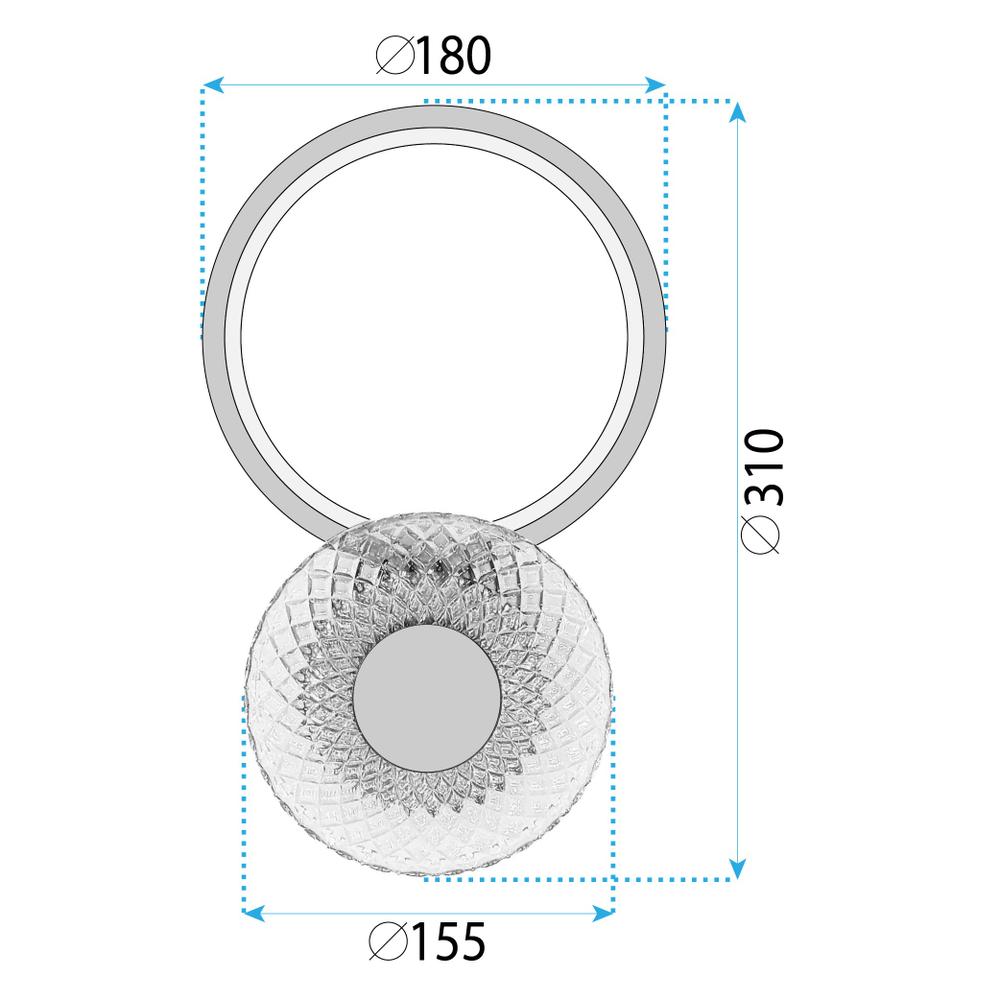 VÄGGLAMPA LED LHJ071-W Borstad Guld