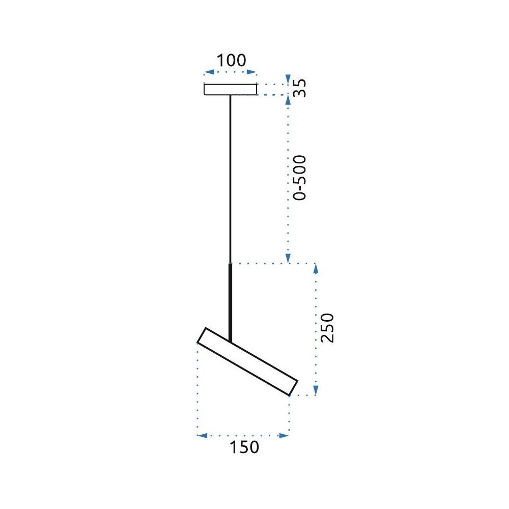 TAKLAMPA HÄNGANDE APP609-1C Svart