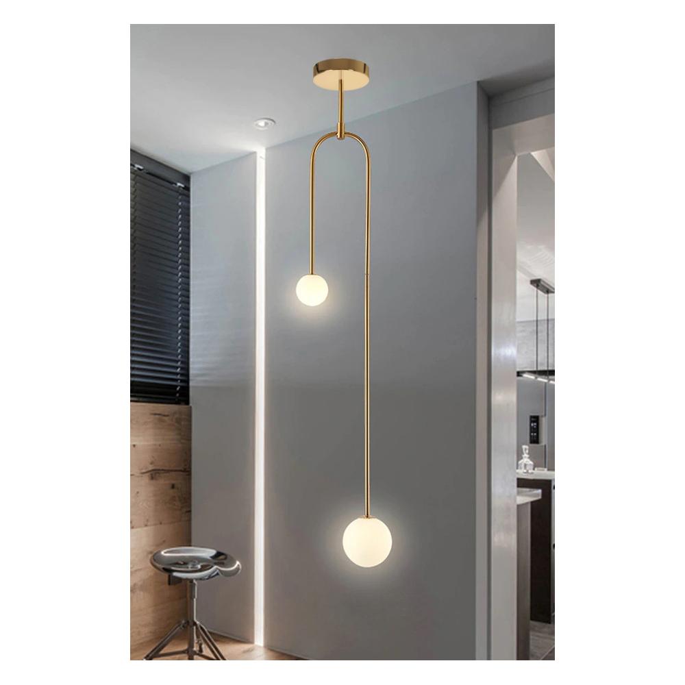 Taklampa Hängande Glasglober APP964-2CP Guld