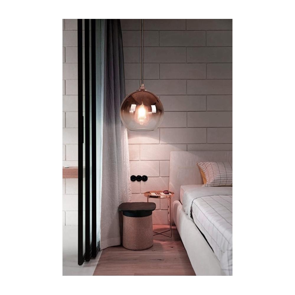 Glaspendellampa APP313-1CP Roséguld