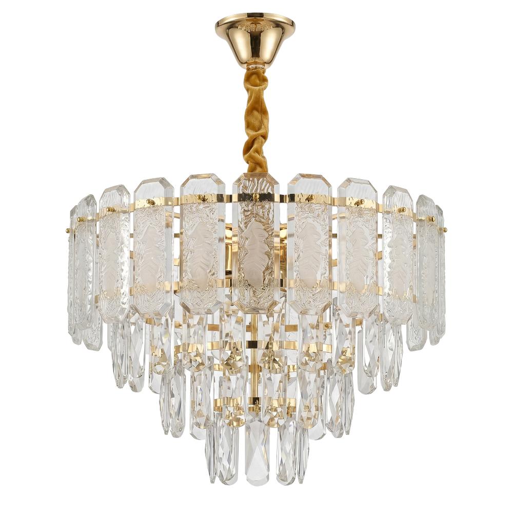 Kristall-pendellampa SWE088-CP 40cm GOLD