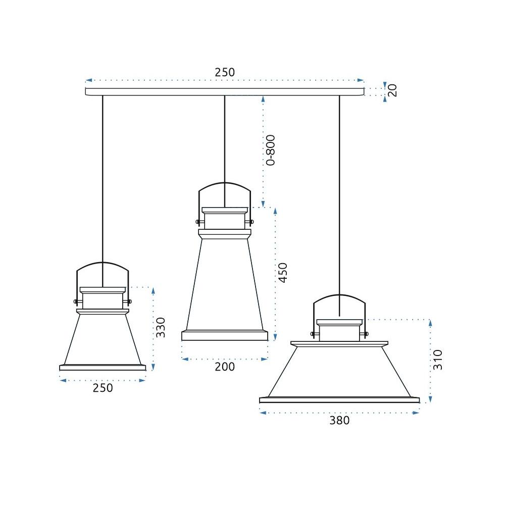 Taklampa ASTI ABC Svart