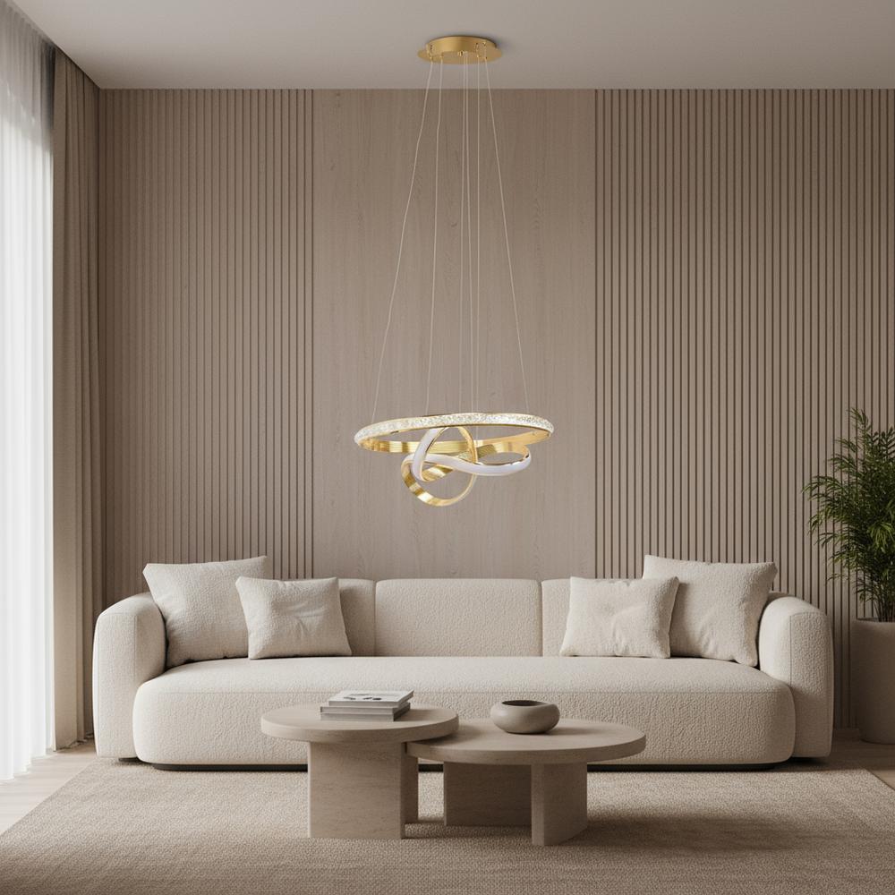 HÄNGANDE LED-TAKLAMPA LHJ035-CP GULDFÄRGAD