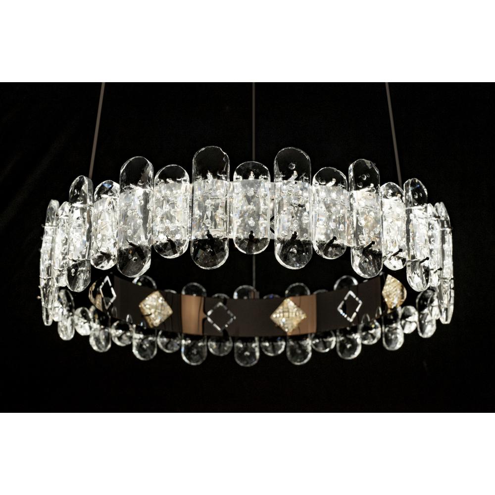 Kristall LED-taklampa APP1041-CP + fjärrkontroll
