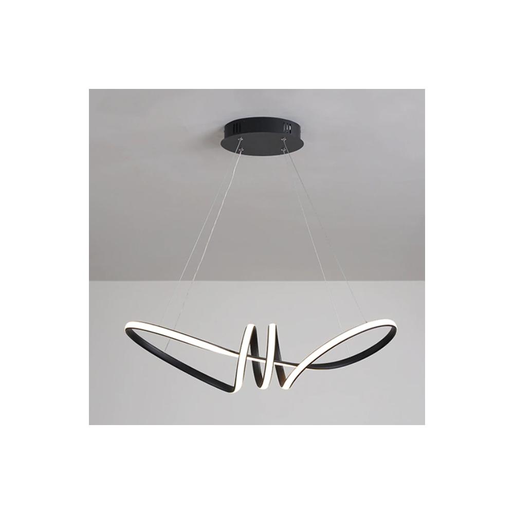 Modern taklampa LED + FJÄRRKONTROLL APP823-CP Svart