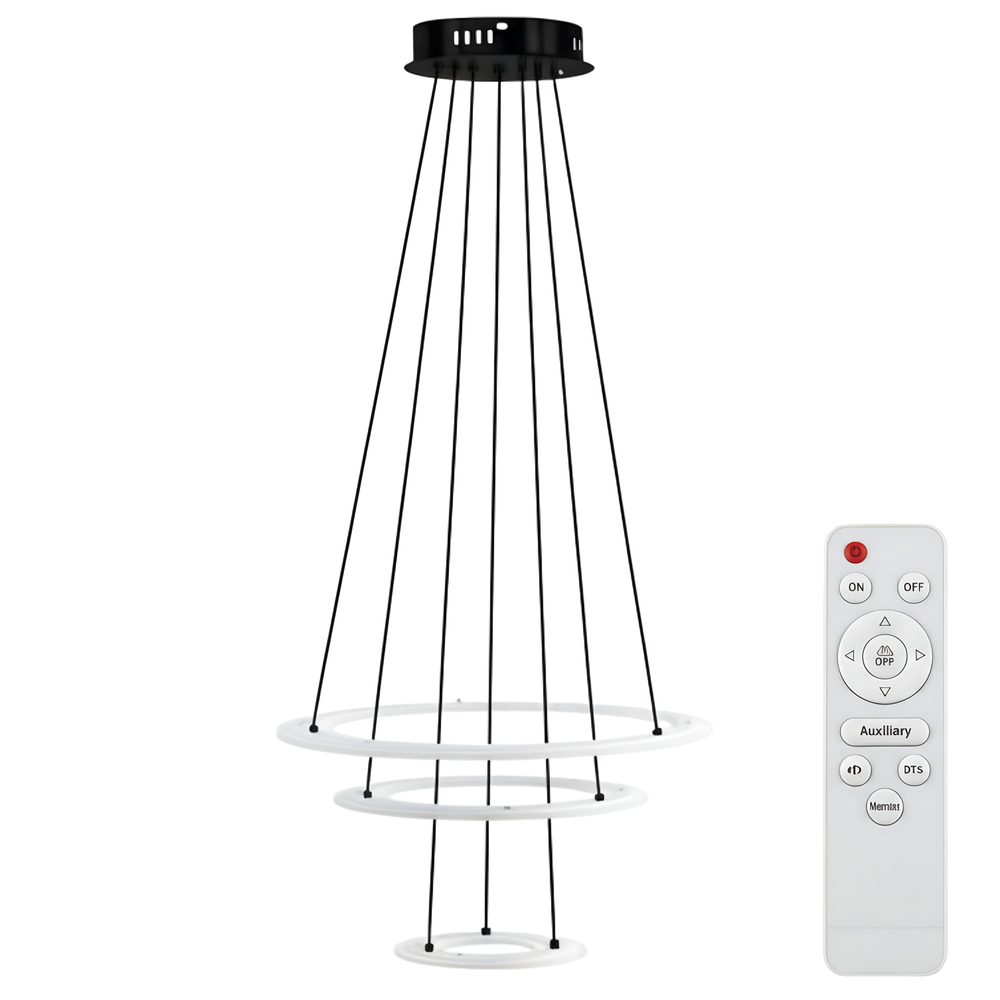 HÄNGANDE LED-LAMPA G040-3CP SVART