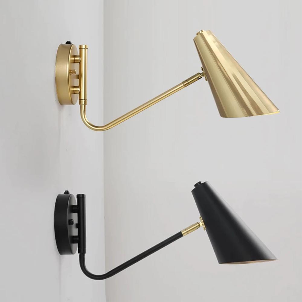 VÄGGLAMPA KINKIET APP1139-1W Svart-guld