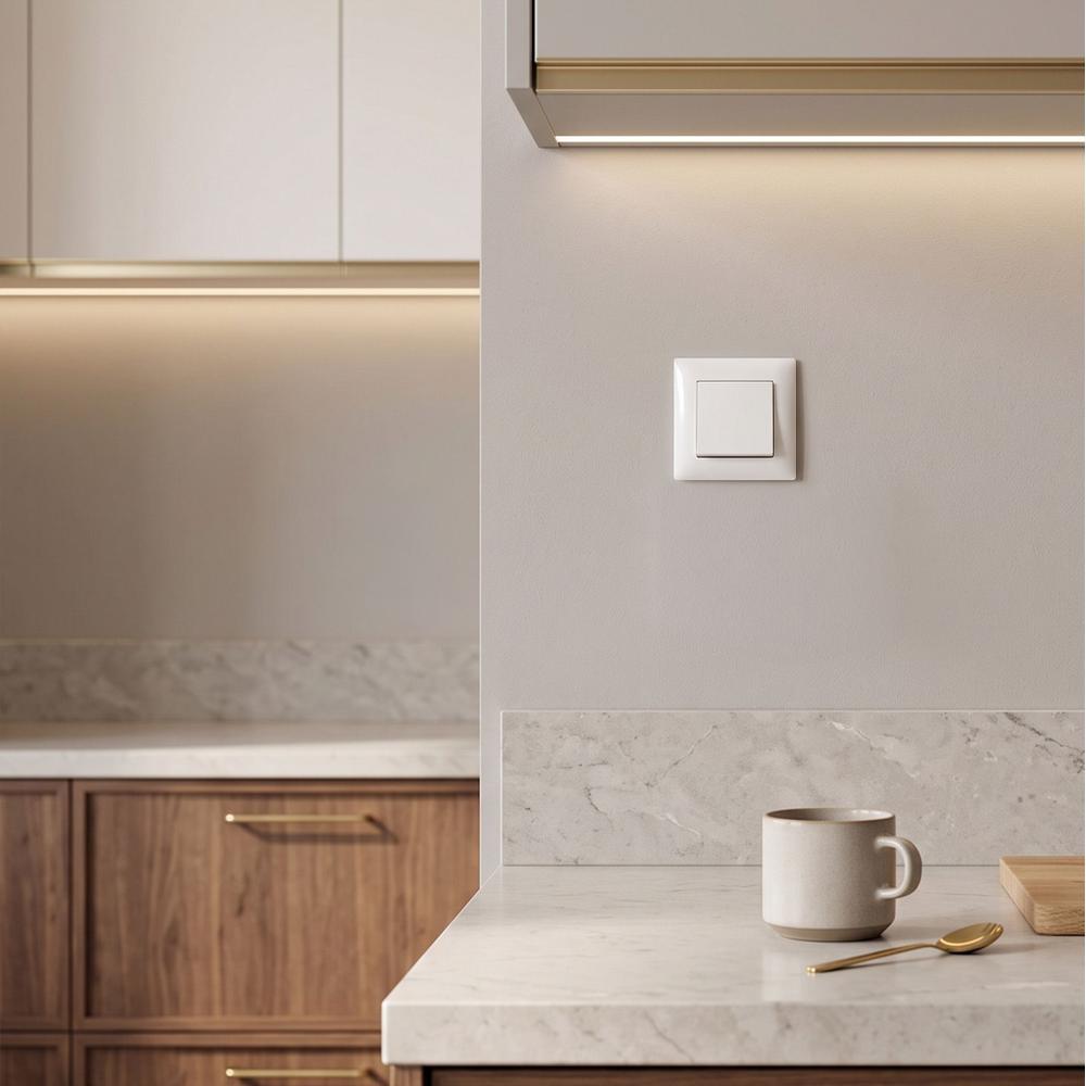 Single Switch with Frame OSTE JNH006-W WHITE