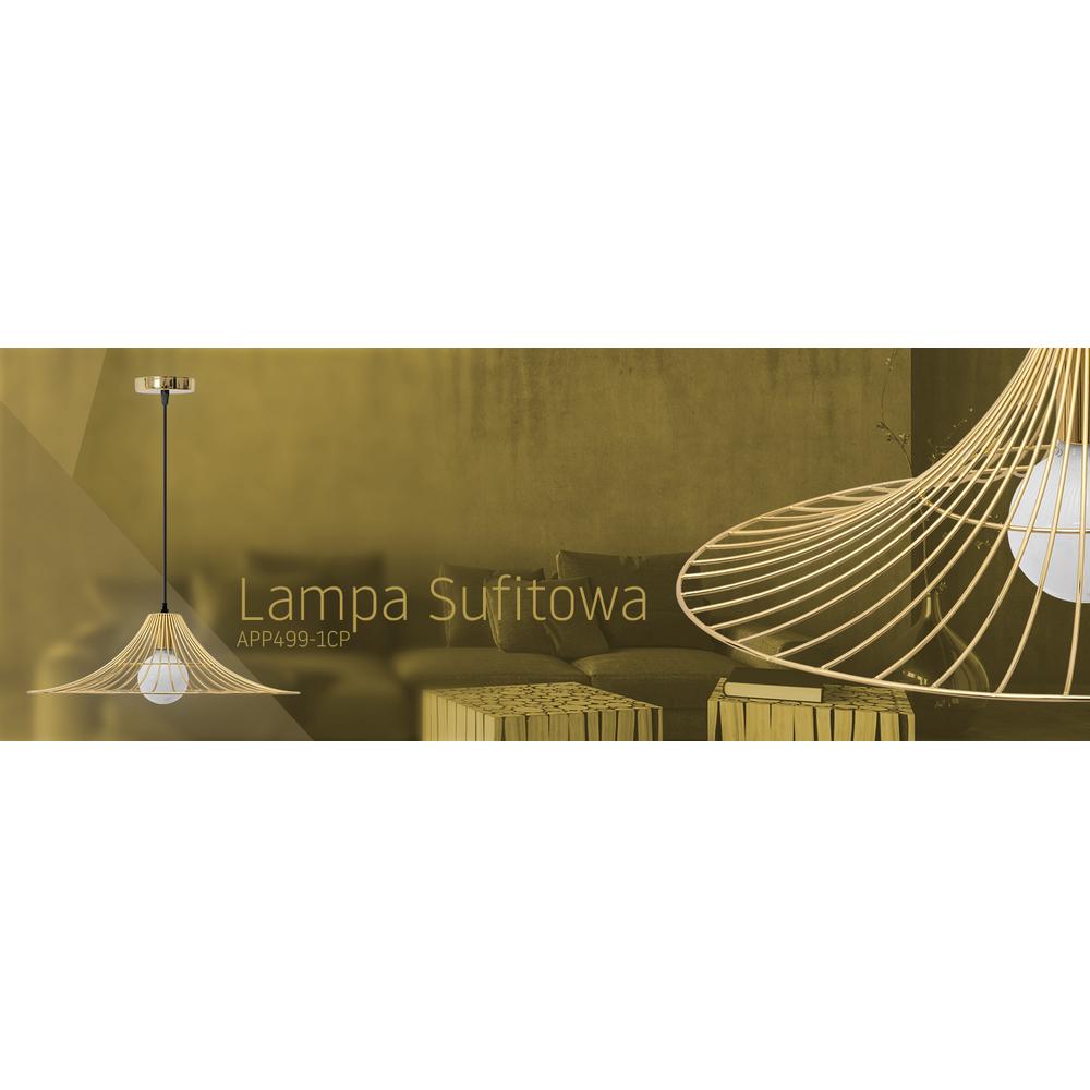 Platt Rund Hängande Taklampa Loft APP499-1CP Guld