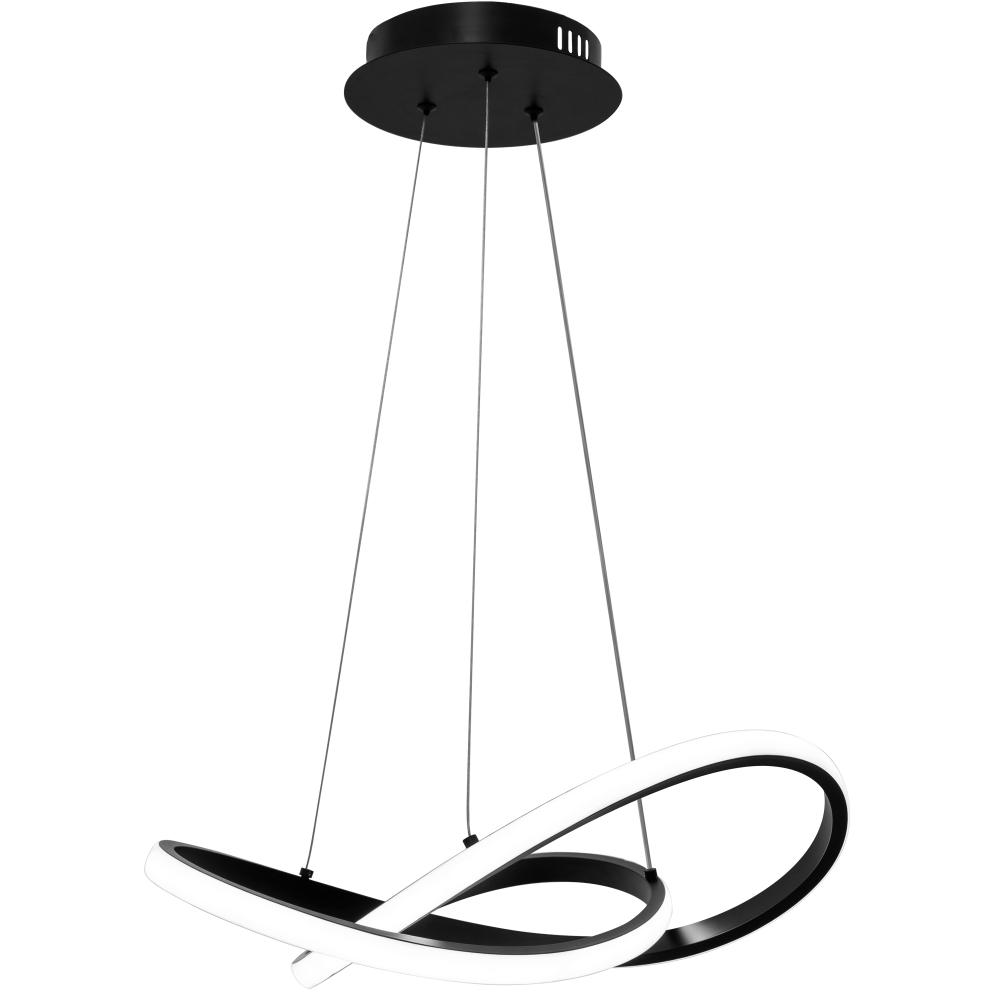 Taklampa Hängande Ring Modern LED + Fjärrkontroll APP391-CP Svart