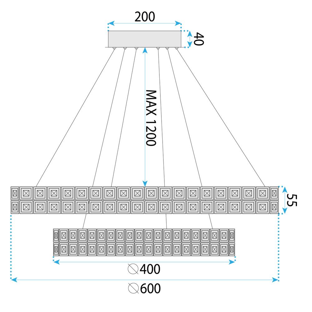 HÄNGLAMPA LED KRISTALL MS007-CP Krom