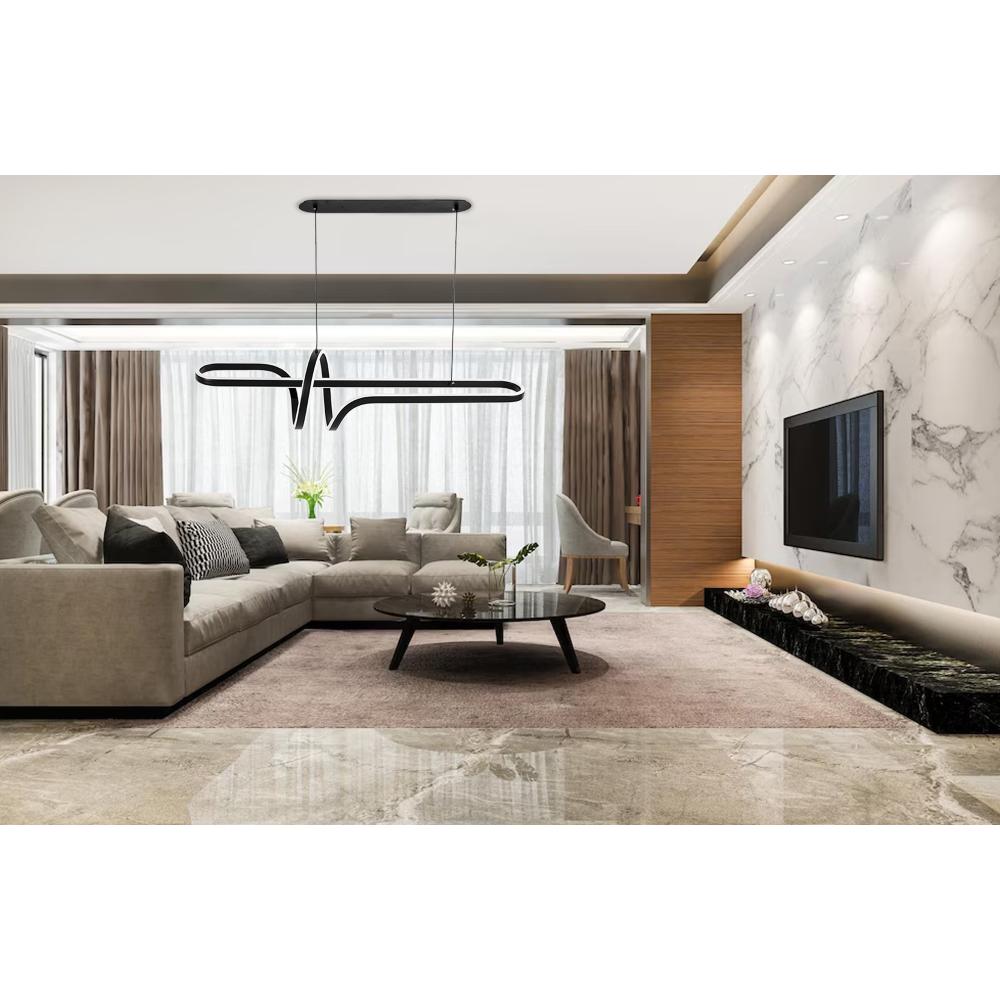 HÄNGANDE LED-LAMPA G038-CP SVART