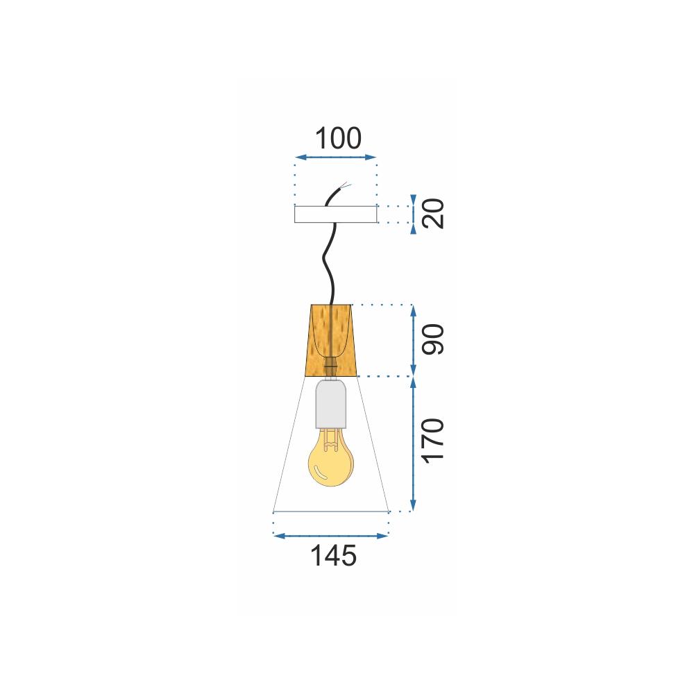 Taklampa SCANDI B APP058-1CP Vit