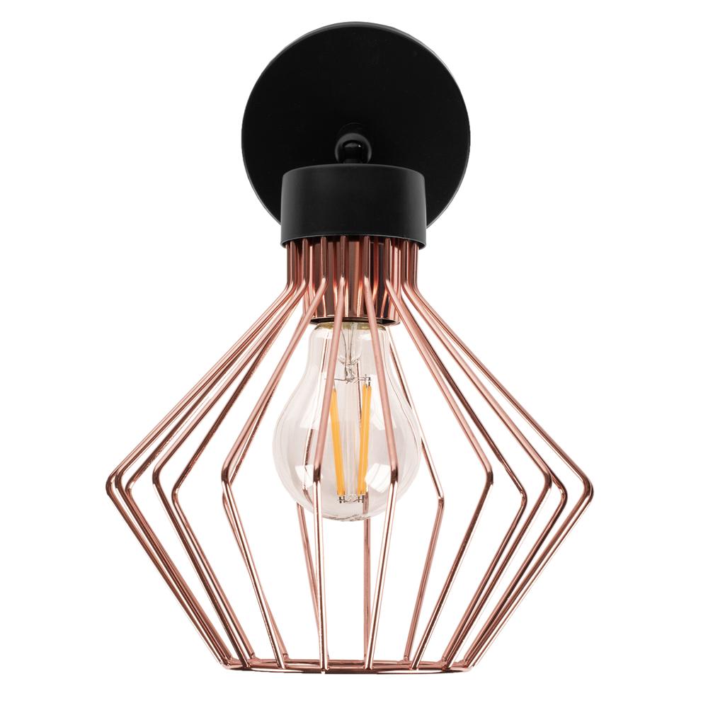 Vägglampa metall loft APP534-1W Roséguld