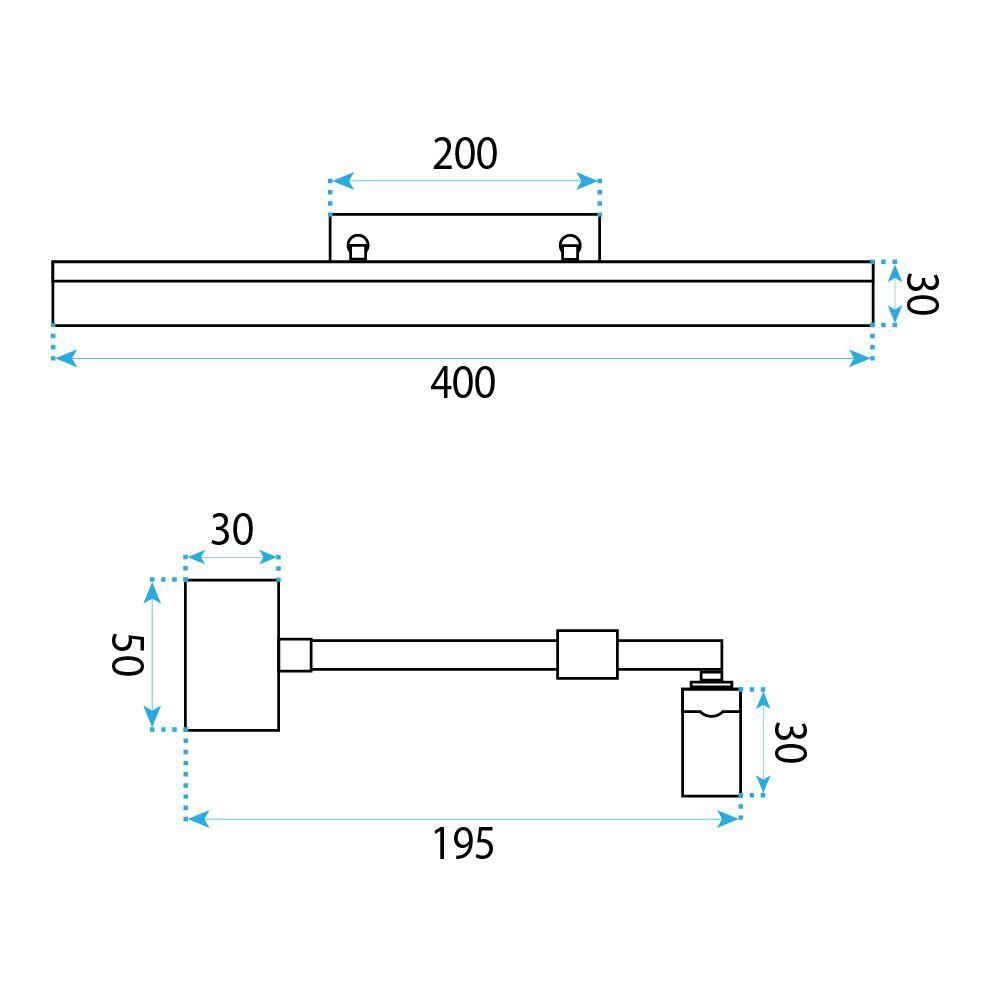 Badrum vägg LED-lampa APP1878-1W 40cm BLACK