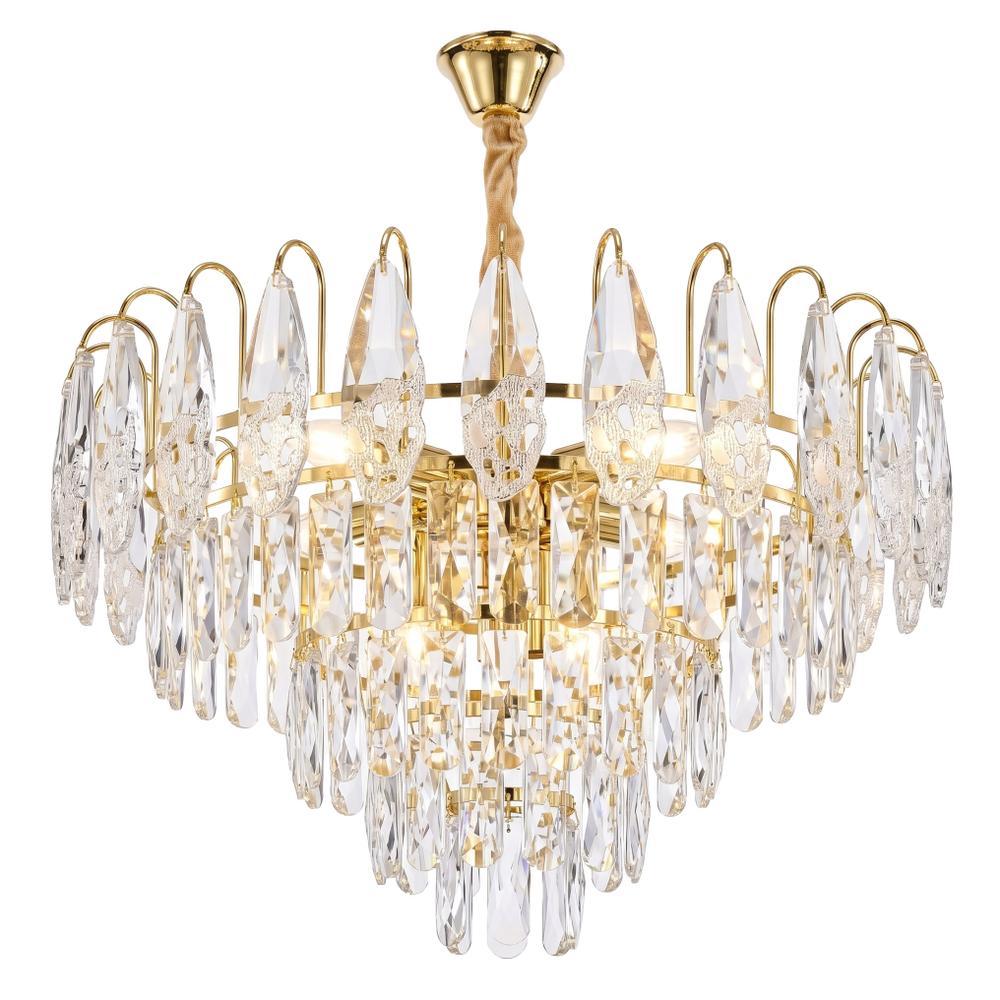 Kristall-pendellampa SWE080-CP 50cm GOLD