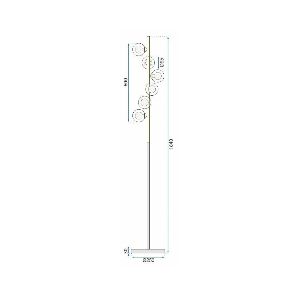 Stående golvlampa  APP917-6F