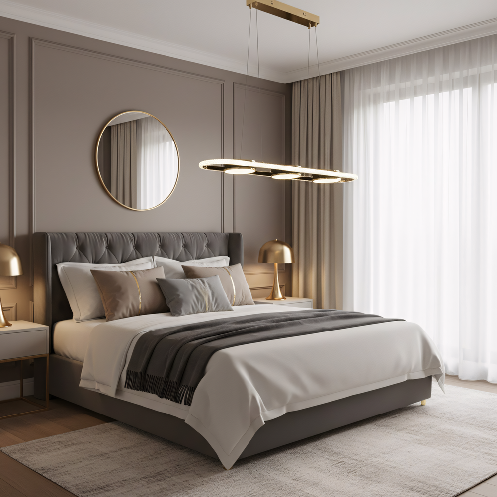 TAKLAMPA HÄNGANDE LED G135-CP Guld